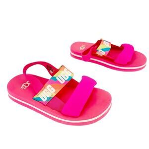 Ugg Zuma Sling Pink Colorful Elastic Strap Lightweight Breathable Sandals Sz 13‎